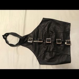 VINTAGE Wilson’s Leather halter crop top